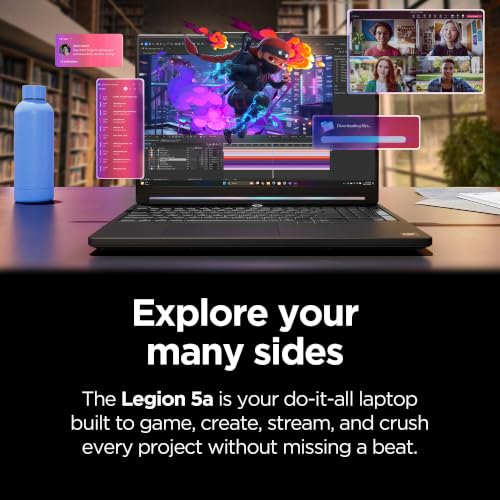 Image of Lenovo Legion 5a Gaming Laptop - RTX 5060, 15.3 inch OLED, Ryzen 7 250, 32GB, 1TB + Microsoft 365 Personal 12-Month Subscription Bundle