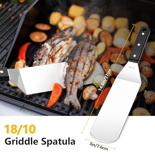 Set de espátulas para parrilla de acero inoxidable Leonyo 18/10 miniatura 2