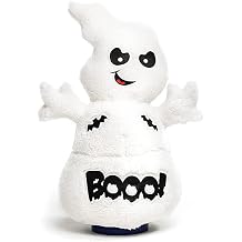 Cuddle Barn - Spook Jr. | Animated Singing Halloween Ghost Stuffed Animal Plush Plays and Spins to Song Ghostbusters, 10 inches
