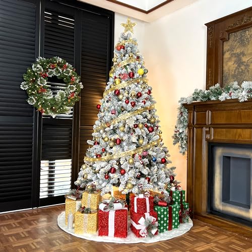 Hykolity 6.5 Ft Snow Flocked Christmas Tree thumb #1