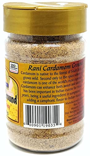 Rani Cardamom (Elachi) Ground, Powder Indian Spice 3Oz (85G) Pet Jar ~ All Natural | No Color Added | Gluten Friendly | Vegan | Non-Gmo | No Salt Or Fillers #TOP5