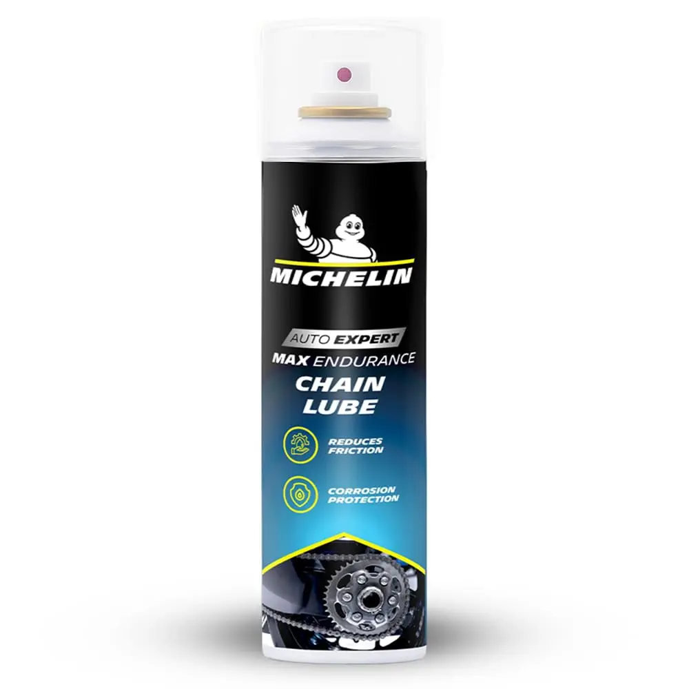 Michelin Bike Chain Lube Spray 400ml | Long-Lasting Weather Proof Chain Lube Reduces Friction & Wear With Anti-Rust & Corrosion Protection | Safe on Standard, O-Ring, X-Ring & Z-Ring Chains - 21% off at DetectaDeal