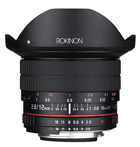 Rokinon 12mm F2.8 Ultra Wide Fisheye Lens for Canon EOS EF DSLR Cameras - Full Frame Compatible [sAi]