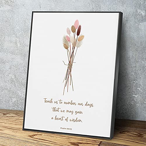 Canvas Wall Art Psalm 90 12 Scripture Wild Flower...