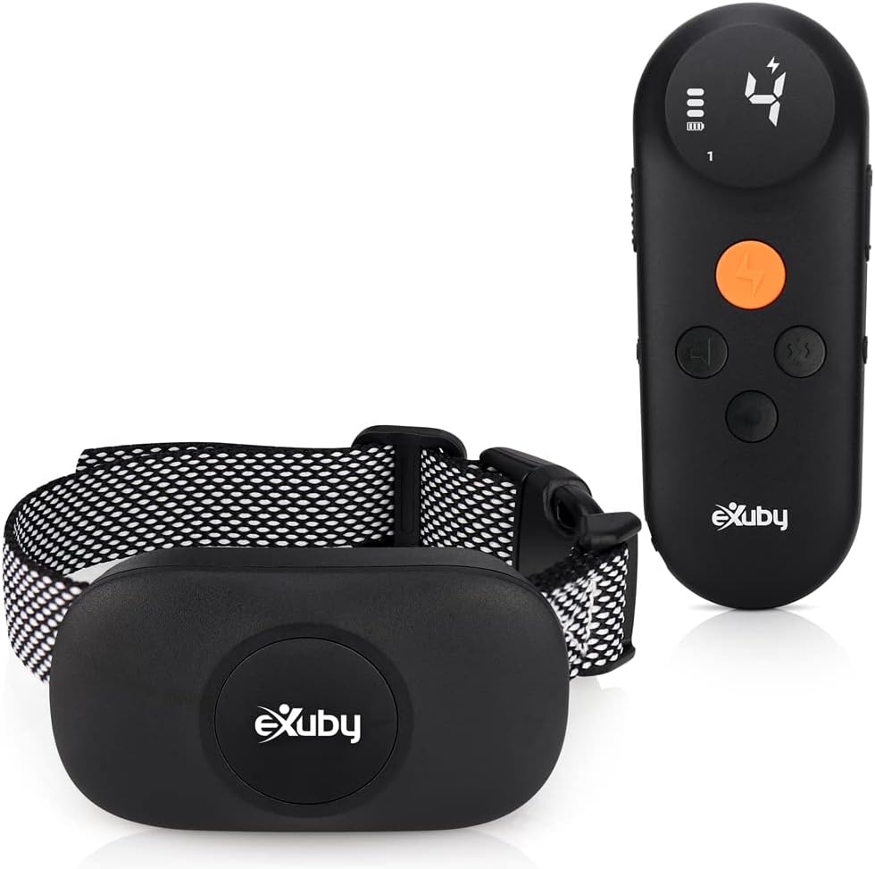 eXuby Shock Collar for Large Dogs with Dedicated Button for Sound, Vibration & Shock