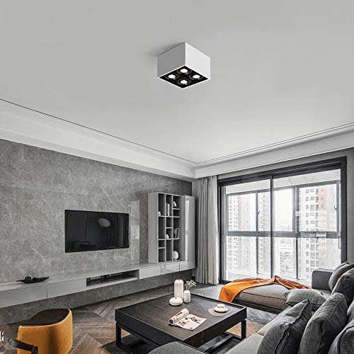 Plafón de techo moderno blanco de 4 luces GU10 para eliminar zonas oscuras 3