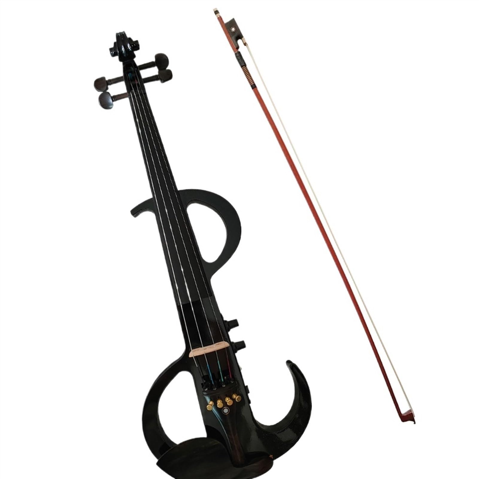 strumento violino Principiante Di Violino Elettronico Nero Che Suona Lo Strumento Violino Da Palco