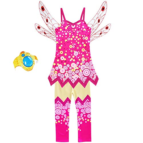 Lito Angels Sally Kostüm Für Mädchen – Orangefarbenes Kleid Mit Rüschen & Tüll, Größe 2-9 Jahre – Perfekt Für Halloween & Co.