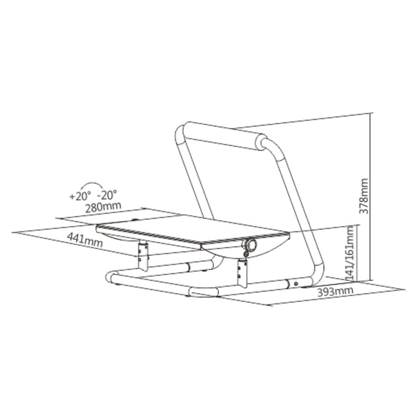 Repose-pieds bureau ergonomiquement réglable - repose-pieds - réglable en hauteur inclinable