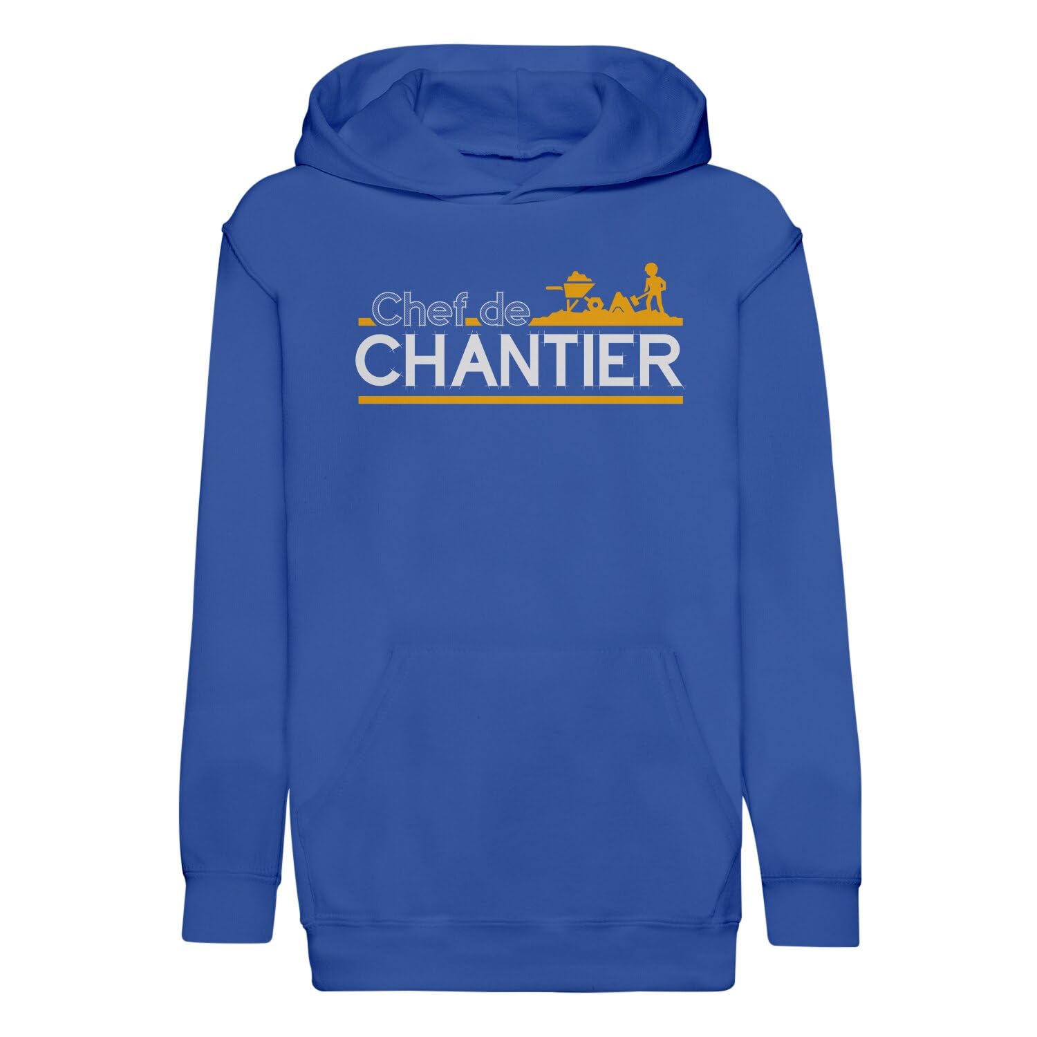 Sweat à capuche enfant chef de chantier cadeau original anniversaire