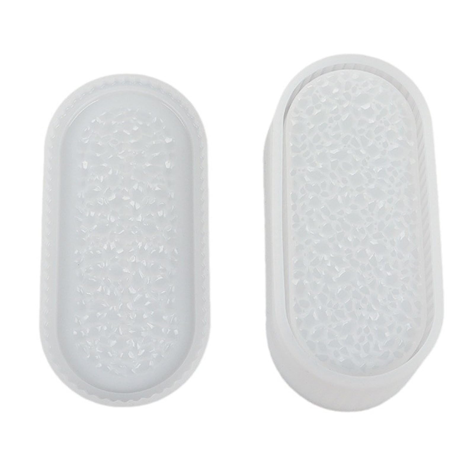 Moule silicone ovale haute précision pour boîte décorative et coulée époxy durable