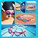 PULSEIT Swimming Goggles, Pink and White, Mirrored Lenses, Anti-Fog, UV Protection