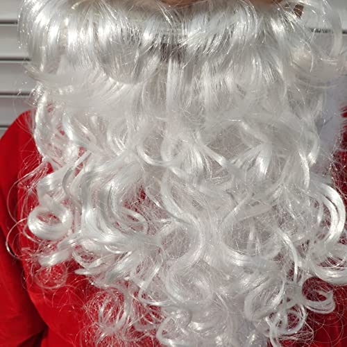 Kerstman Pak Deluxe Mens Professioneel Kerstman Kostuum Vader Kerstpak Fancy Dress Kostuum - 5 Stuk Velours Kwaliteit Plus Size Kerstman Kostuum Volwassenen Pluche X-Mas Outfit - Afbeelding 5