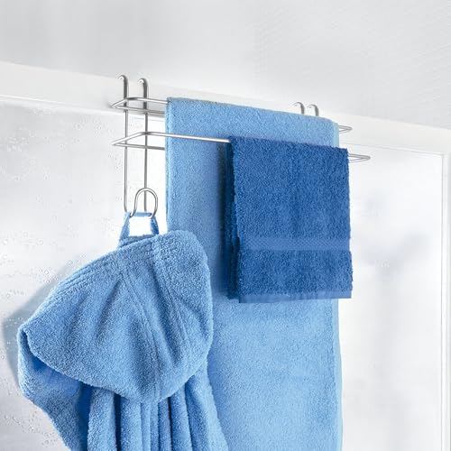 Miniatura 3 de Metaltex Percha Radiador Radius-Toallero Doble Para Baño Revestimiento De Politermo , Metal, Plata, 39 X 15 X 20 Cm