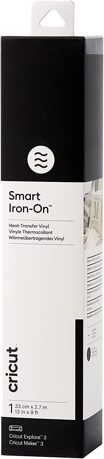 Cricut Smart Iron-On Heat-Transfer Vinyl, 1 sheet, 33cm x 2.7m, Black, 2,7m (9ft)