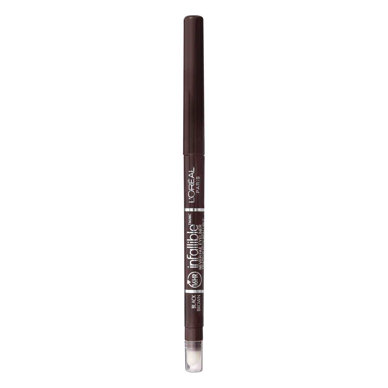 L'Oréal Paris Infallible Never Fail Eyeliner, 581 Black Brown (Pack of 2)