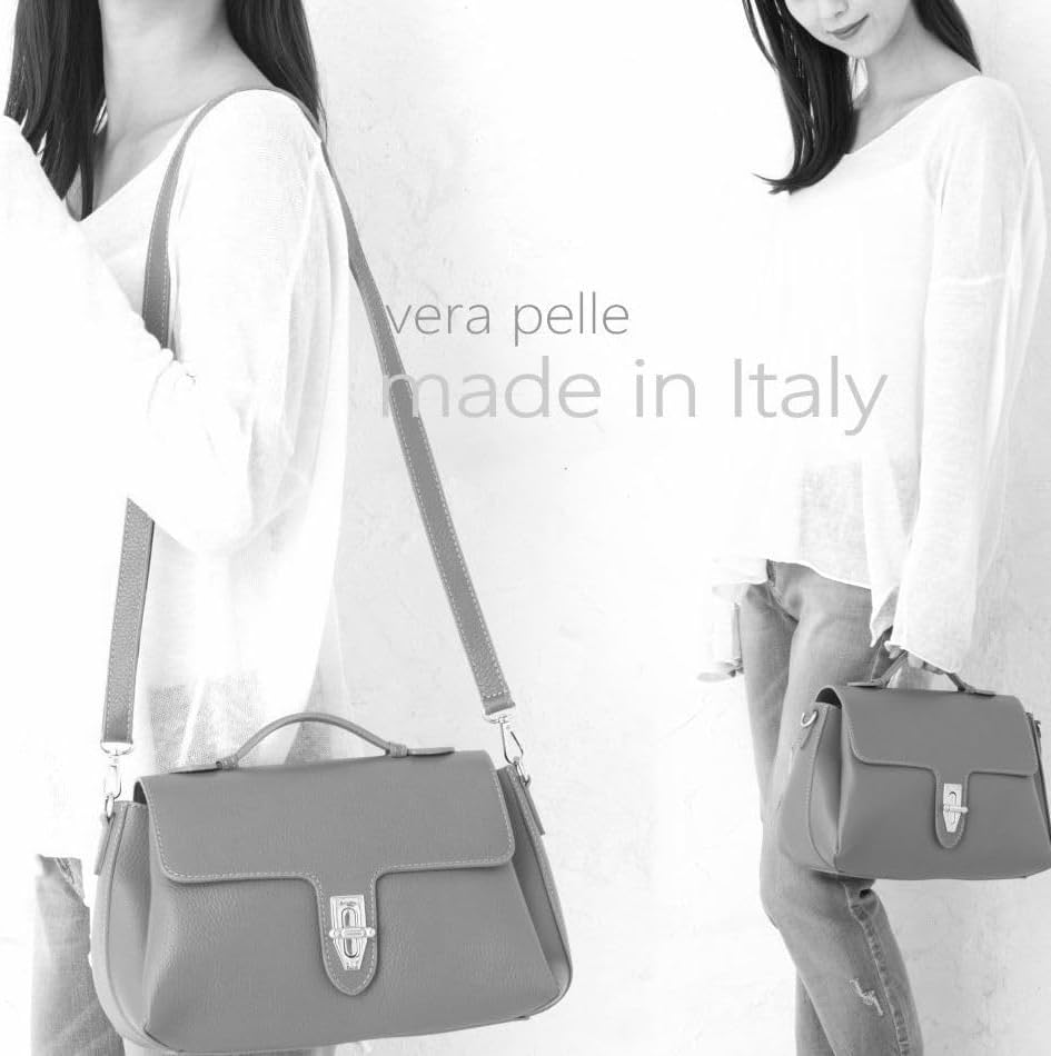 イタリア製 本革バッグ レディース ハンドバッグ 2way ショルダー