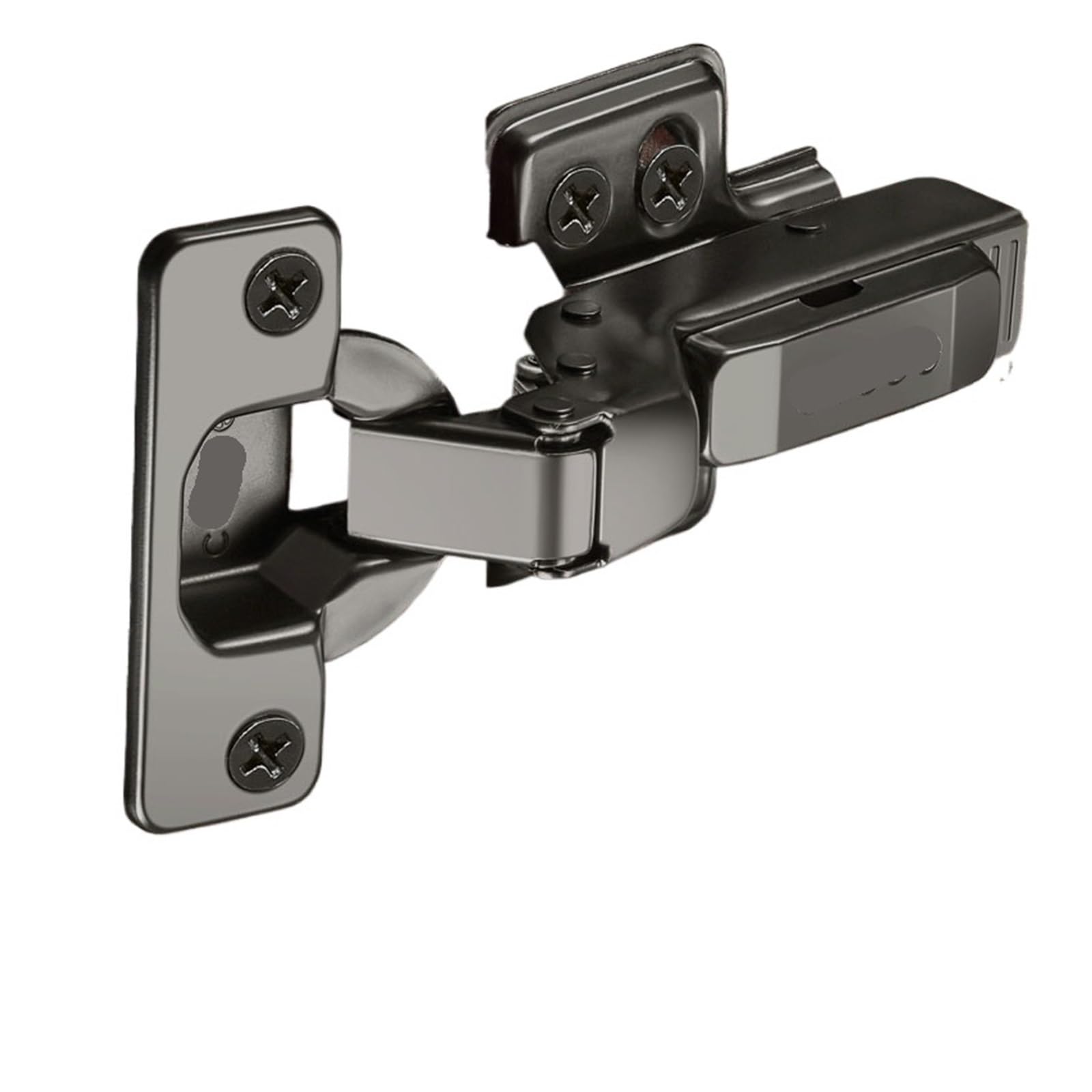Charnière hydraulique en acier noir et gris, quincaillerie haut de gamme à fermeture douce