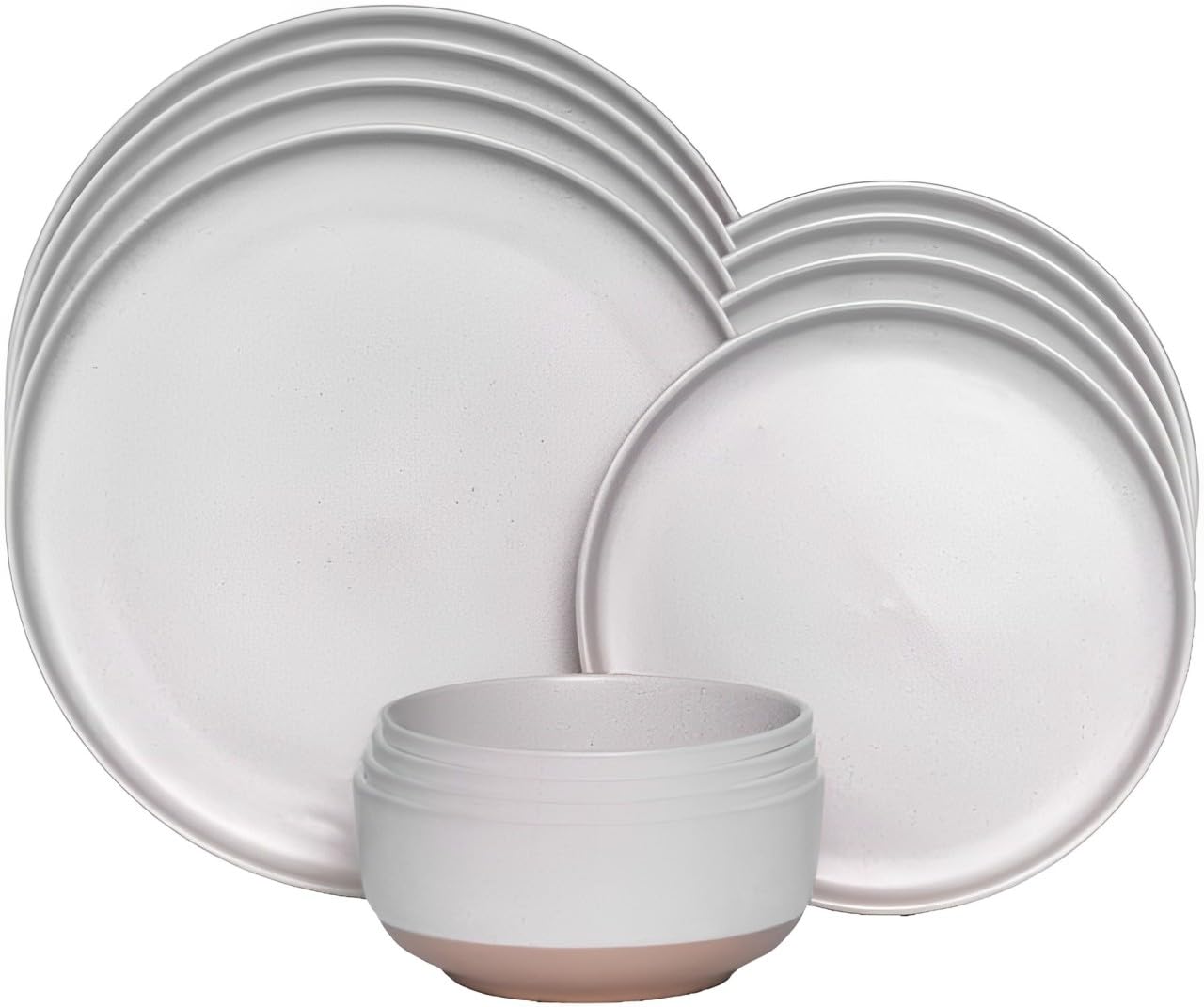 BLACKSTONE Dinner Set 12PC SET Porcelain Dinner Set 4x Dinner Plates | 4x Side Plates | 4x Soup Bowl - Brooklyn (12 PC SET)