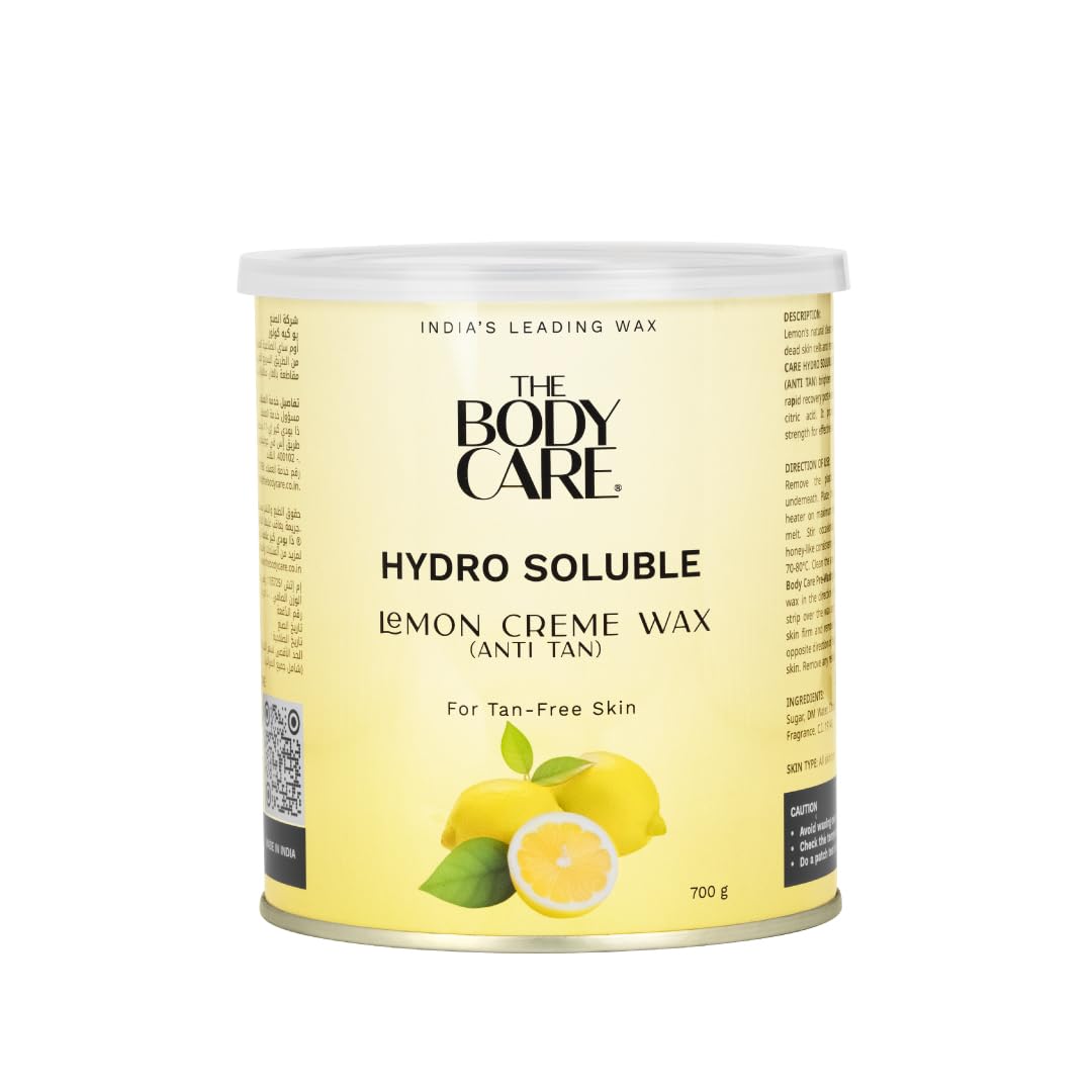 The Body Care Hydro Soluble Lemon Creme Wax Anti Tan For Women Hair Removal Wax Face Underarm Bikini Body Brightening Smooth Skin All Skin Types 700g-image-16
