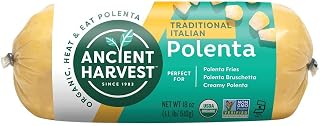 Ancient Harvest Organic Gluten-Free Heat & Serve Polenta, Ready to Eat, Vegan, No Refrigeration Required, Traditional Italian, (12) 18 Ounce Sleeves