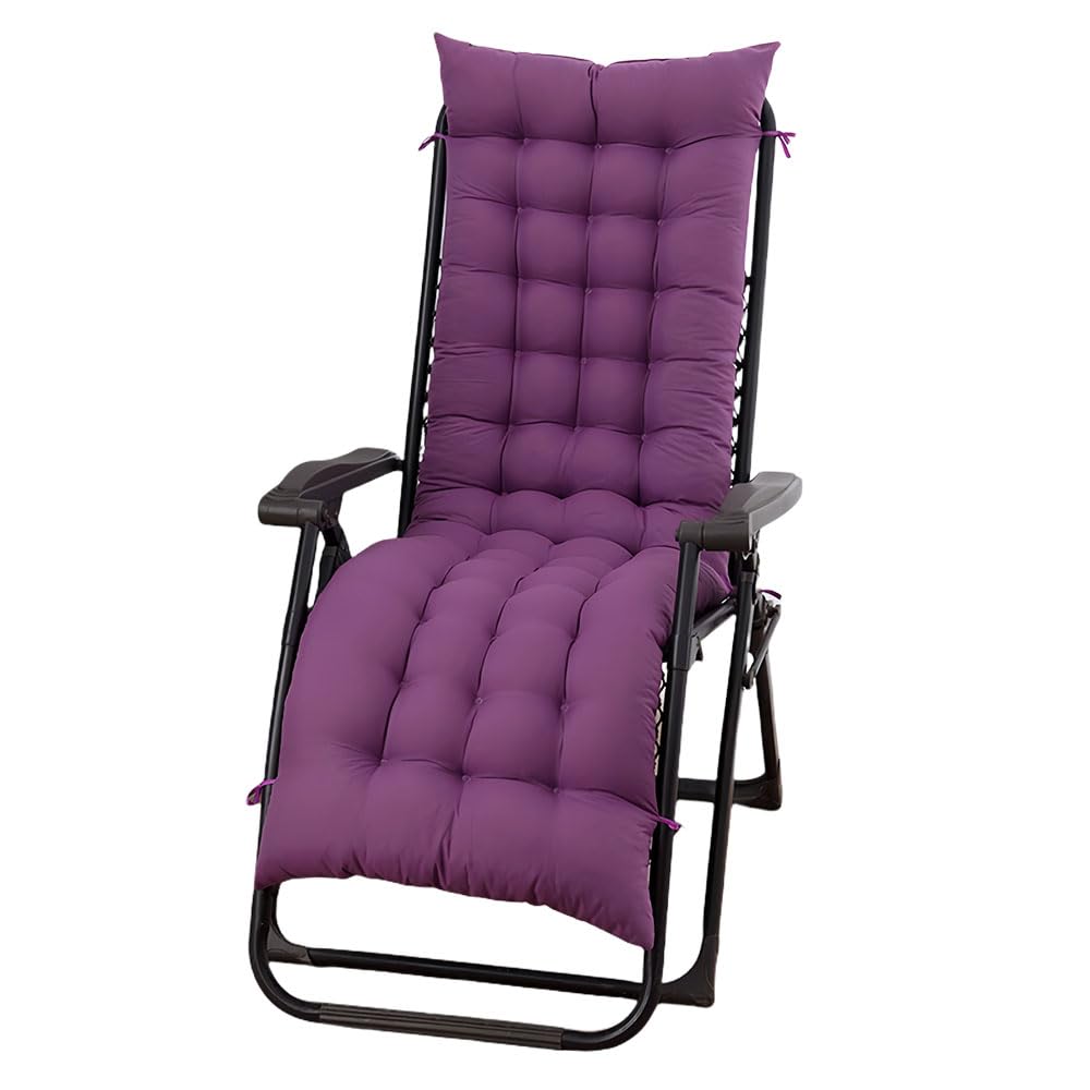 Outdoor ge Hochlehner für Garten & Balkon Relaxliegestuhl UV-beständig Lila 48x155cm ideale per Sommer Camping Terrasse Freizeit Gartendekoration.