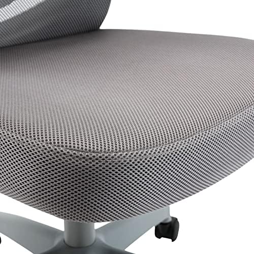 Lab Space Merlin Draughtsman Chair, High Drafting Chair with Mesh Back and Flip Up Arms (Grey)