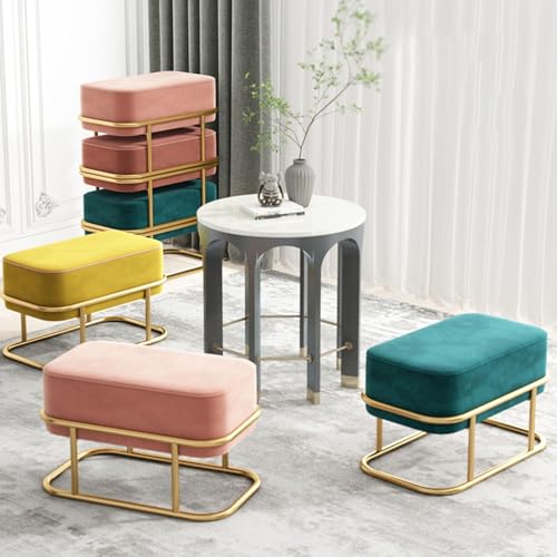 Banc de dressing bleu en velours pour optimiser un petit espace - 4