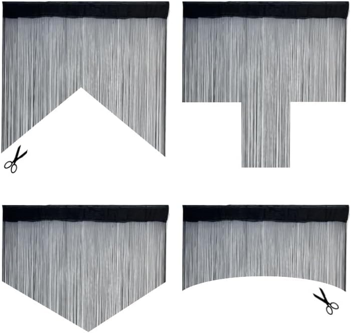 Miniatura 3 de ave split Paquete de 2 cortinas decorativas para puerta de 39.4 x 78.7 in, panel de pared con flecos para ventana, separador de persianas, pantalla