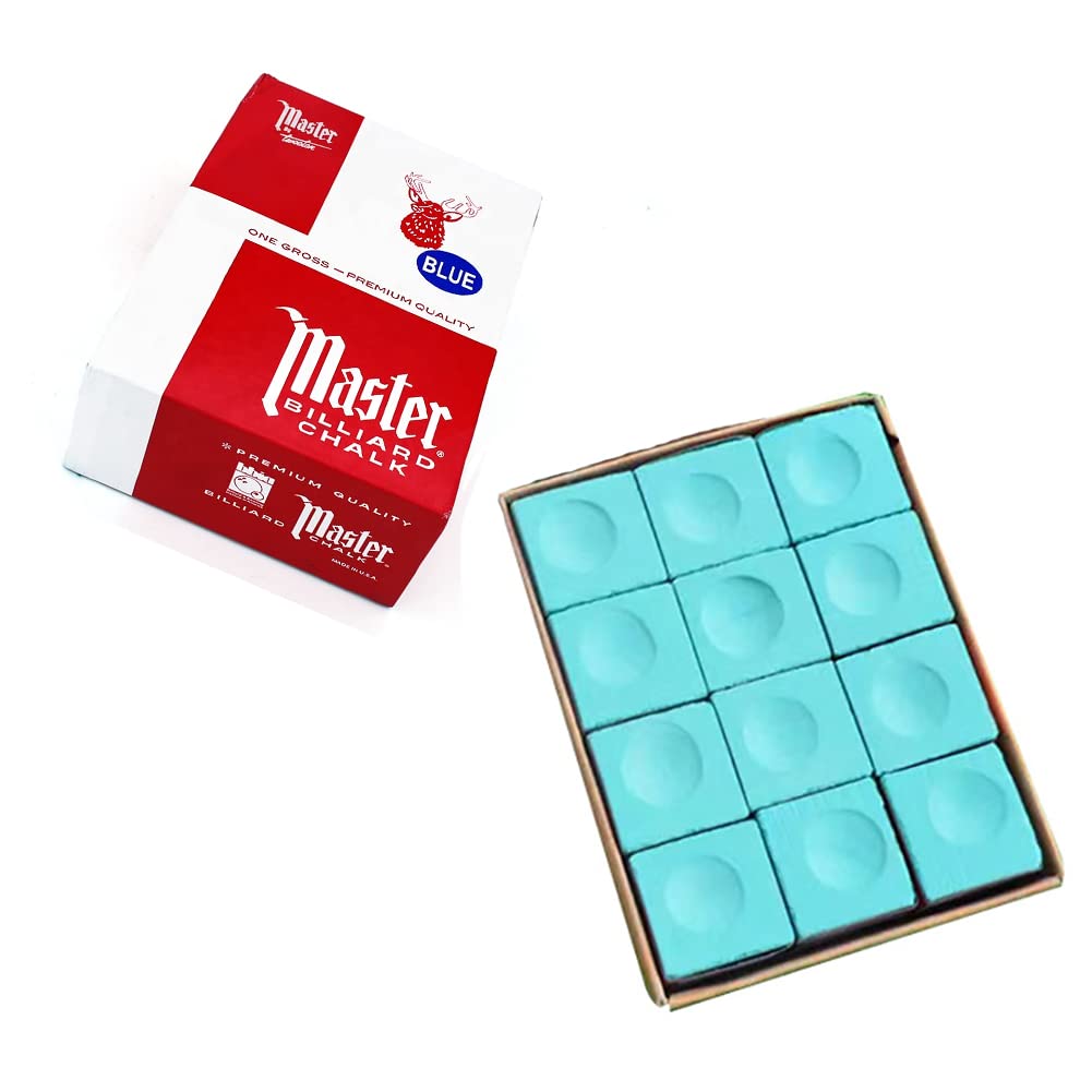 Gesso Tornei Biliardo Gesso Biliardo Master - Scatola Da 144 Cubetti, Qualità Professionale Gessetti Master Professionali