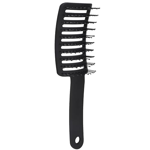 Cepillo de pelo ancho curvado ventilado, cepillo universal para desenredar hueco, cepillo multifuncional para masaje del cuero cabelludo, cepillo