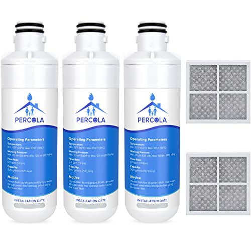 PERCOLA HF20-S Water Filter, 3M High Flow Series Cartridge HF20-S, 5615103, 3M Water Filtration System for Commercial Ice Maker ICE120-S, W/Scale Inhibitor (2 Pack)
