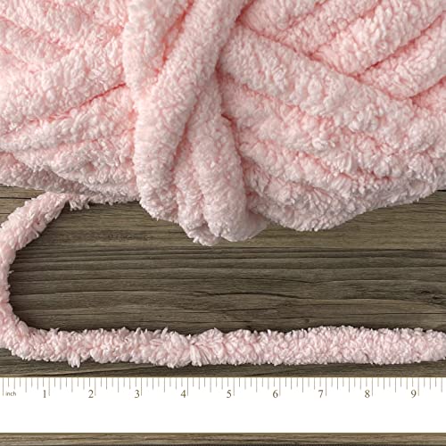 Crafted By Catherine Chunky Chenille Yarn - 2 Pack (41 Yards Each Skein), Beige, Gauge 7 Jumbo #TOP5