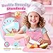 Kids Baking Cooking Set Real & Toddler Kid Apron, Kids Knife Set for Real Cooking & Basket,Food-Grade Material,Montessori Toddler Kitchen Tools, Christmas Birthday Gift for 3-10 Year Old Girls Boys