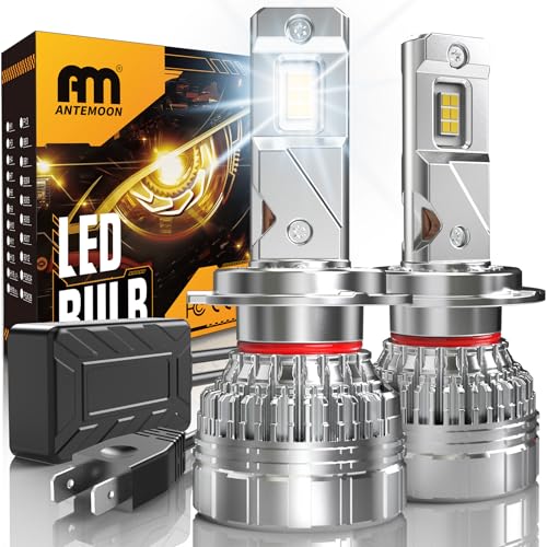 ANTEMOON Bombillas H7 LED, 110W 30000LM 800% Brillante 6500K Blanco Canbus Luces LED H7 Faros Delanteros de Coche 12V 24V Lámpara Reemplazo para Halógenos y Xenón, 2 Bombillas