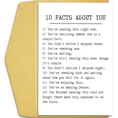 Qiliji Humorous Thinking of You Card, Just Because Card, Friendship Card for Men Women, Funny...