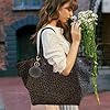 XFSRG Sacs Bandoulière Femme Léopard Shoulder Bag Tendance avec Fermeture Magnétique Sac à Main Spacieuse avec Pompon en Fausse Fourrure (Café) #5