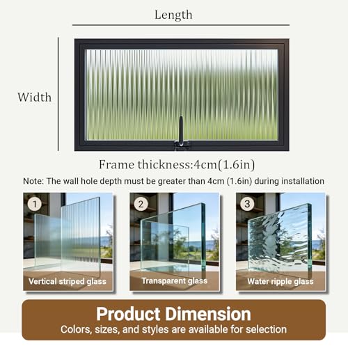Ventana rectangular de aluminio ventilada con vidrio templado de repuesto 3