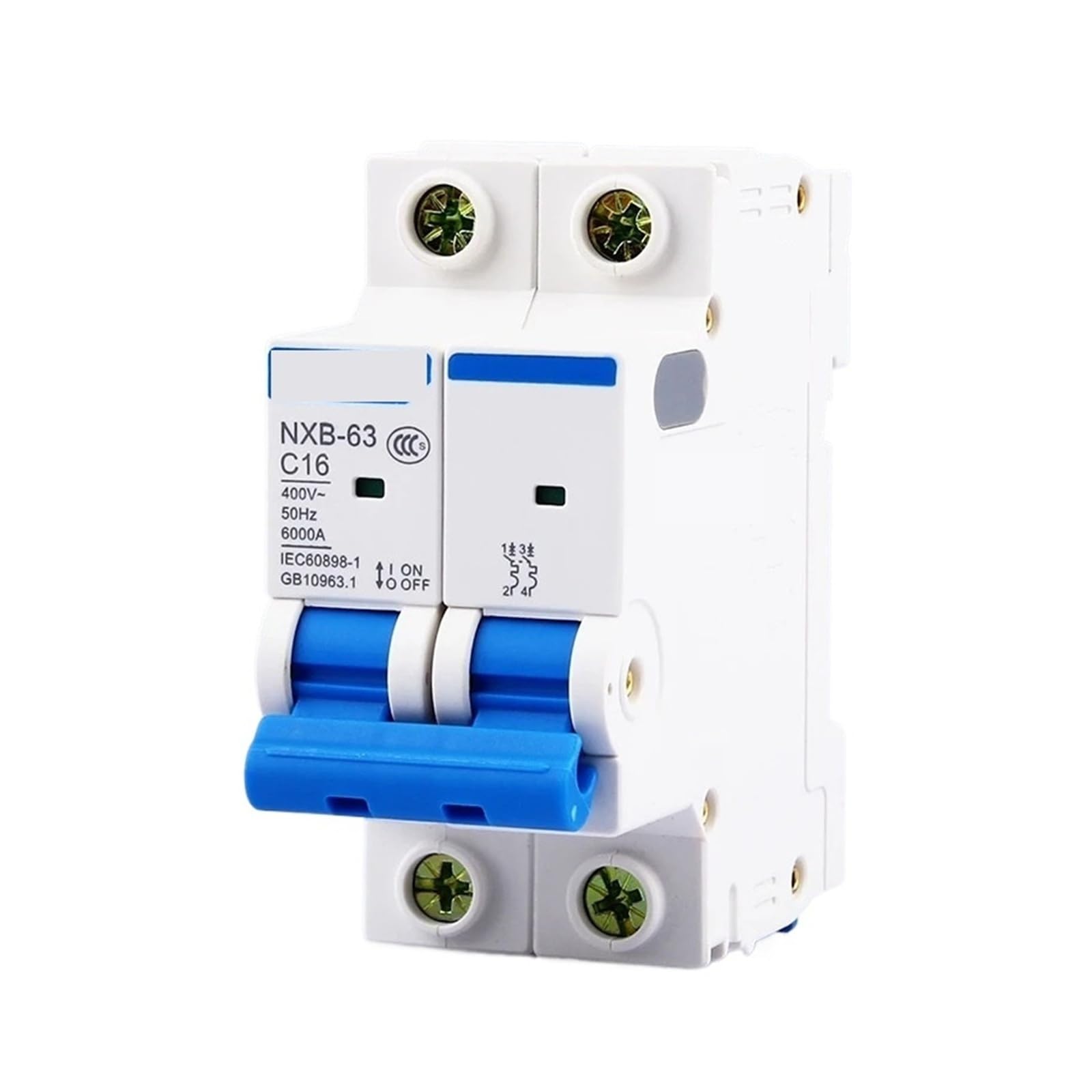 2P AC krzywa 400V 10A 16A 20A 25A 32A 40A 63A DZ47 szyna Din wyłącznik