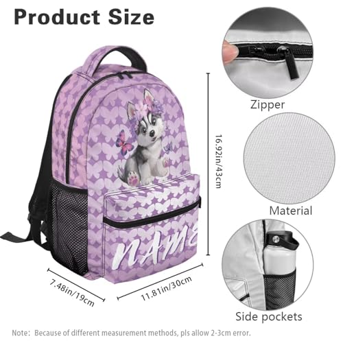 Customize Your Own Backpack-Lovely Butterfly Cat Backpack,Casual Daypacks Outdoor Sports Rucksack School Shoulder Bag for Men Women Boys Girls3