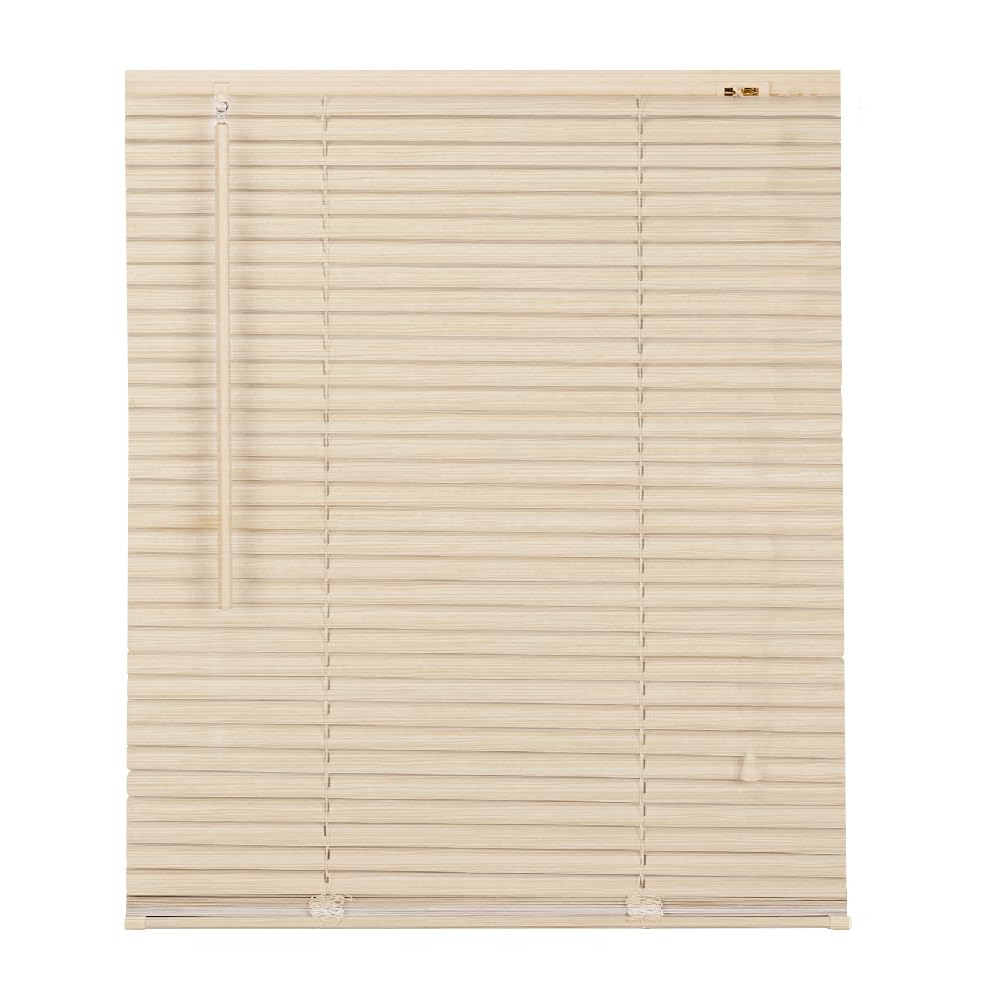 APEX FURNISHINGS PVC Venetian Blinds - 25mm Slats Easy Fit PVC Window Blinds Child Safe Fittings Trimmable curtains Windows Shutters for Home Office (Natural Wood Grain Effect 210W x 150L cm)