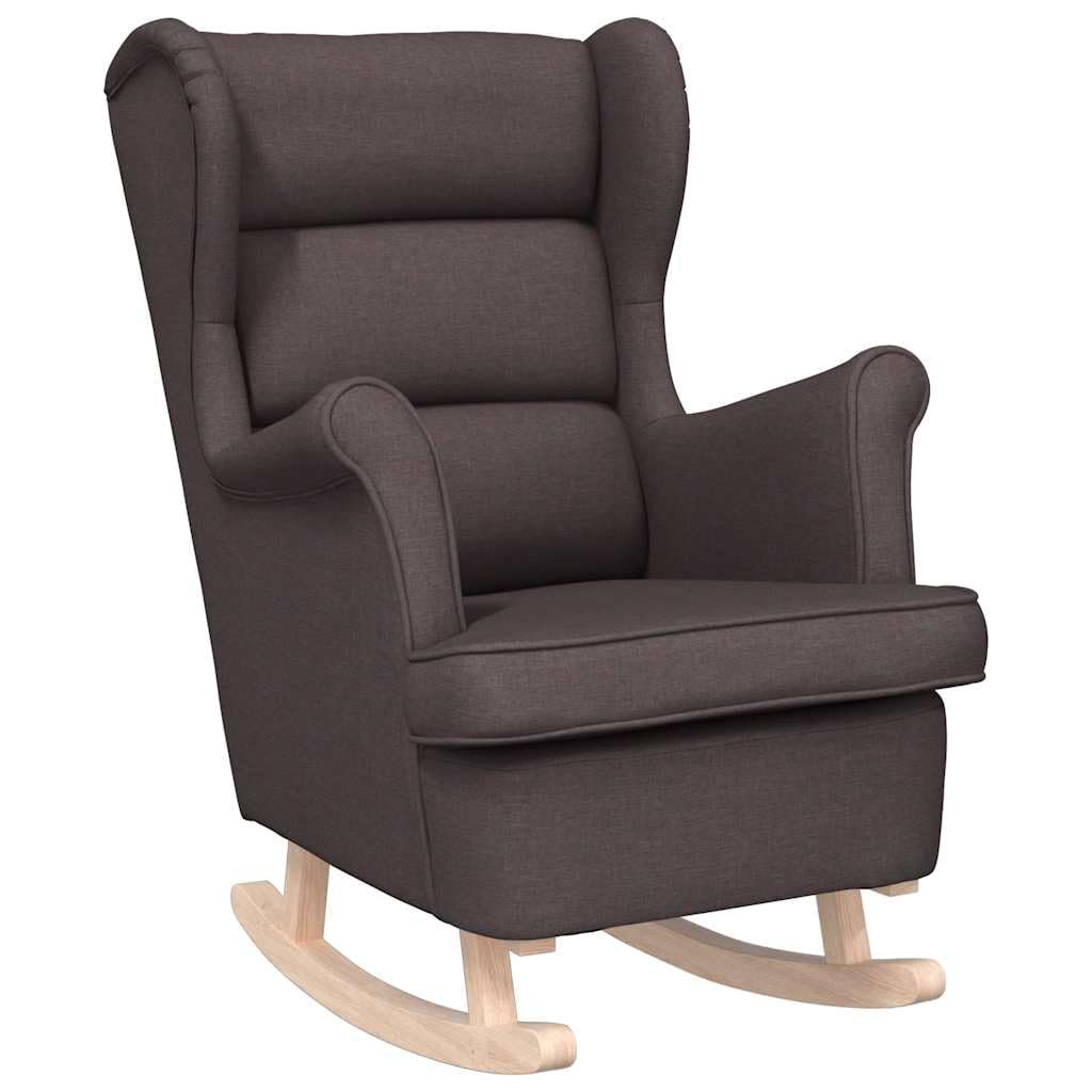 Sillón mecedora (madera maciza, 74 x 90 x 102 cm), color marrón