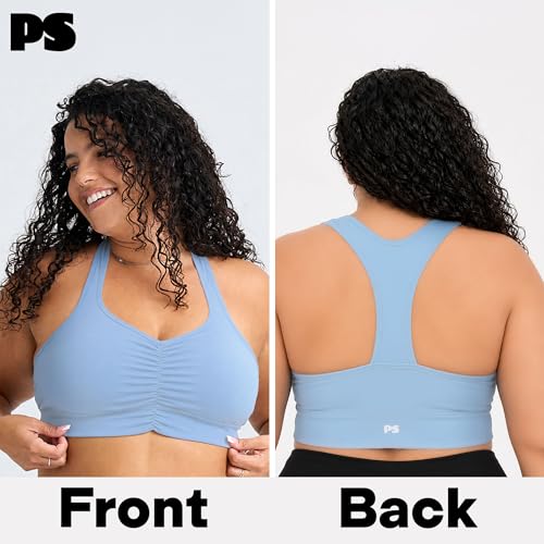 Image of POPSUGAR Sports Bras for Women - Y Back, High Neck, Strappy & Long Line Padded Racerback Bra Workout Yoga Top Racer Back Bra