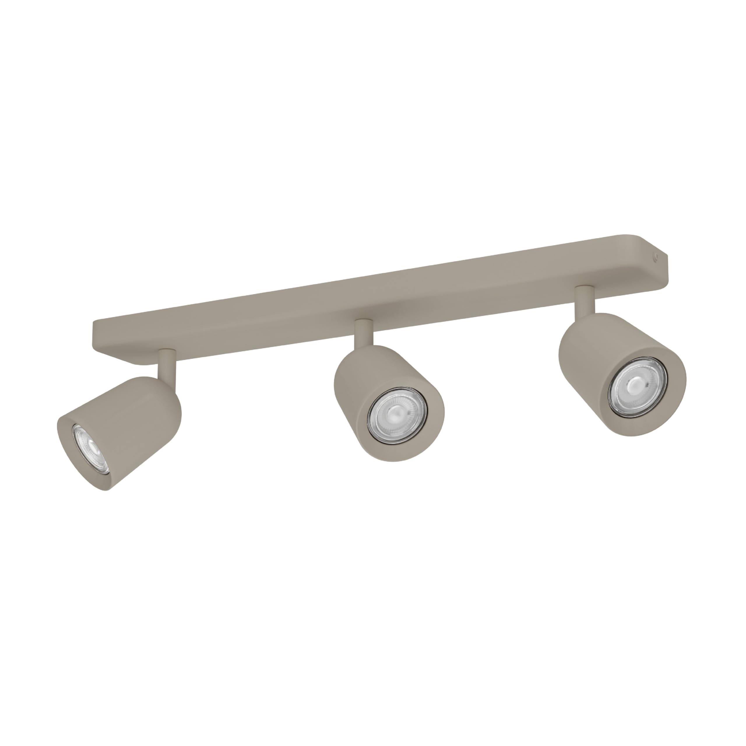EGLO Deckenlampe 3-flammig Camaldoli Deckenstrahler | mit flexiblen drei Strahlern, Spot Deckenleuchte aus Stahl in Sandfarben, GU10 Fassung