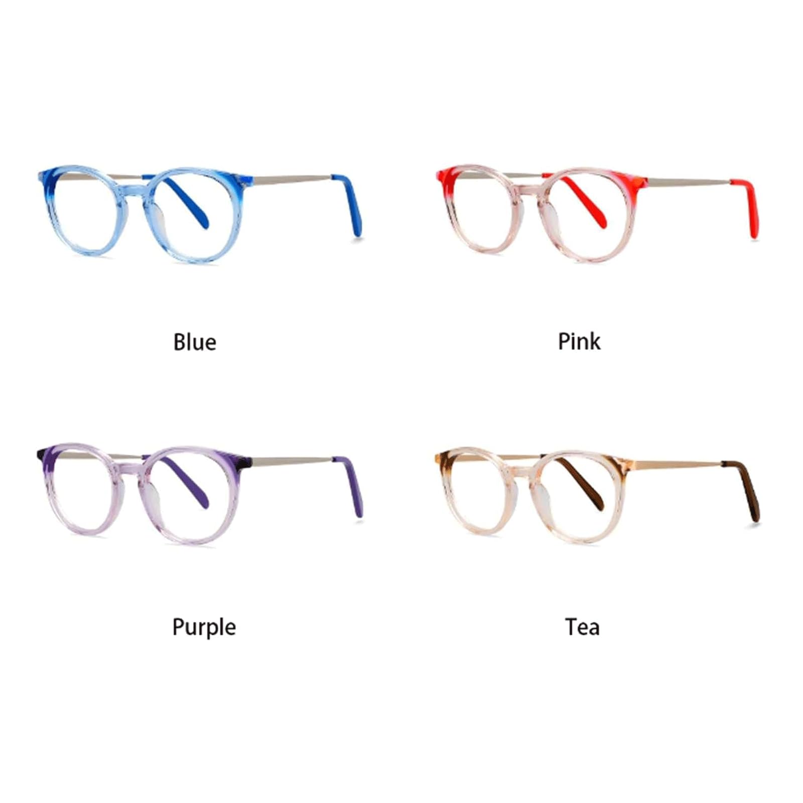 occhiali vista Montature per occhiali rotonde Montature per occhiali retrò in acetato Montature per occhiali da uomo Montature per occhiali da donna con montatura piccola luce anti-blu Semplicità