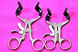 Premium German 2 Stainless Molt Mouth Gag Blue 4.5'+3.5 Dental Veterinary Instruments (Set of 2)
