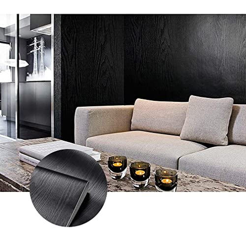 Practicalws Black Wood Stick Paper 23.6In X 236.2In And 17.7In X 78.7In Peel And Stick Wood Wallpaper Self Adhesive Shelf Liner Covering For Kitchen Countertop Cabinets #TOP4