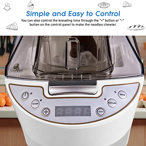 Toyswill Electric Pasta Maker Machine-Automatic Pasta Maker And Noodle Maker Machine With 12 Molds For Spaghetti, Fettuccine, Macaroni & Dishwasher Safe Parts 110V Us (Champagne) #TOP3