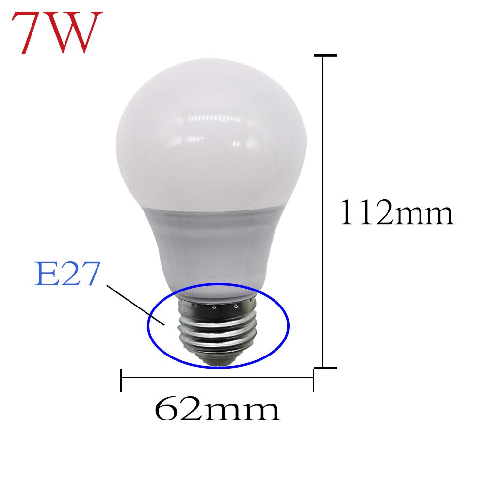 Mengjay 20 Stück E27 LED Lampe E27 LED Birne 7W Kaltweiß, 700lumens, 7W ersetzt 70W Glühlampen, Nicht Dimmbar, AC 220V