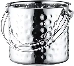 Balde de gelo balde de gelo balde de champanhe balde de vinho aço inoxidável 1,4L balde de gelo com alça martelo balde de vinho champanhe balde de barril de vinho para bar clube banheira de